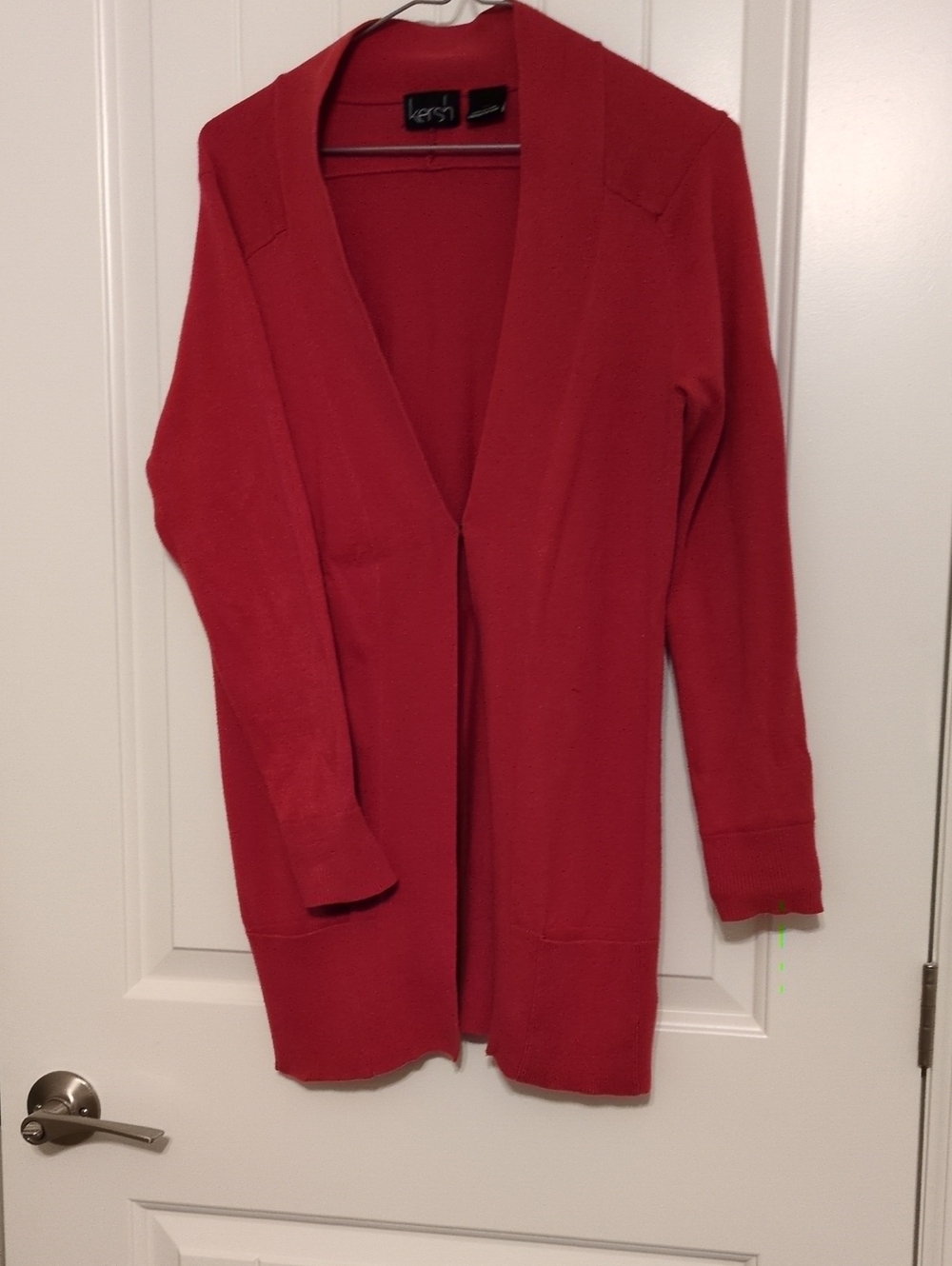 Kersh Red Open-Front Women's Cardigan